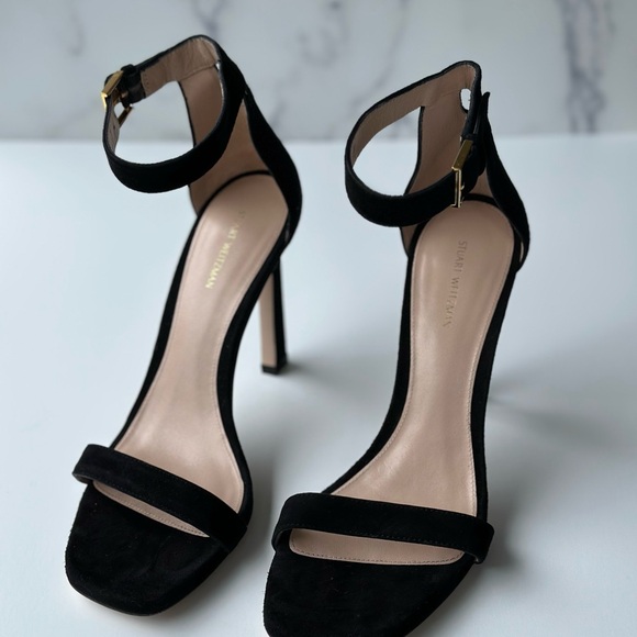 Stuart Weitzman Shoes - Stuart Weitzman Black Heels Minimalist Design